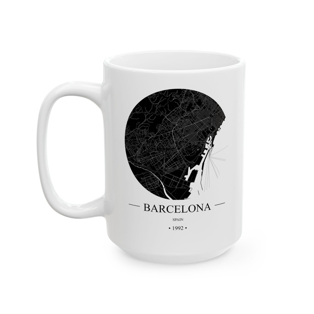 Barcelona, Spain 1992 Olympics Ceramic Mug, (11oz, 15oz)