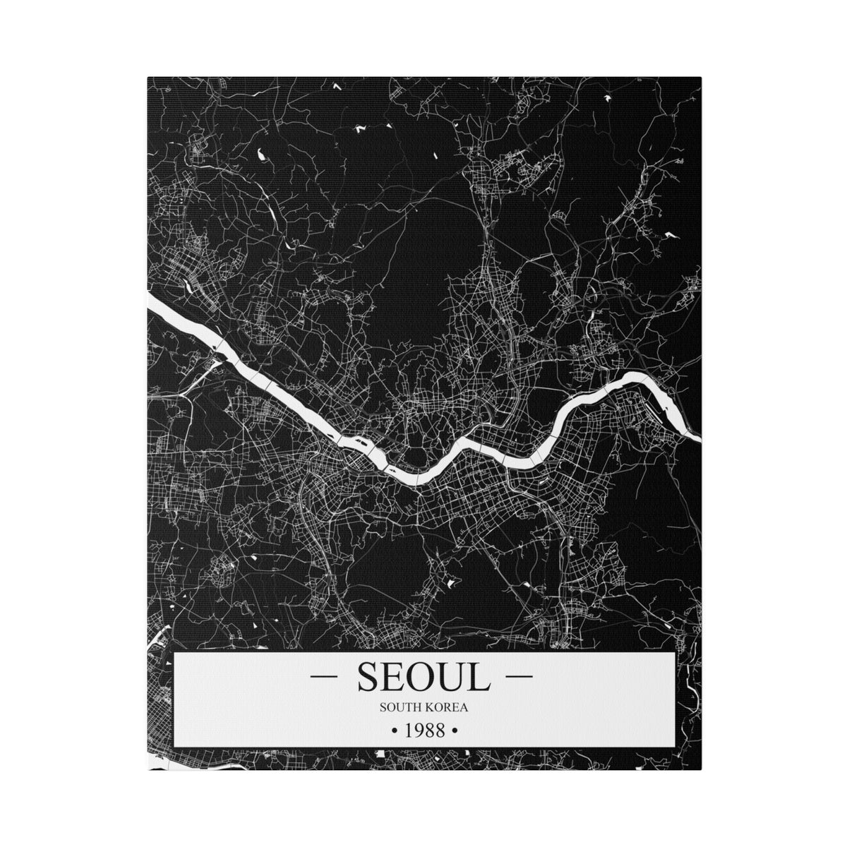 Seoul, South Korea 1988 Matte Canvas, Stretched, 0.75"