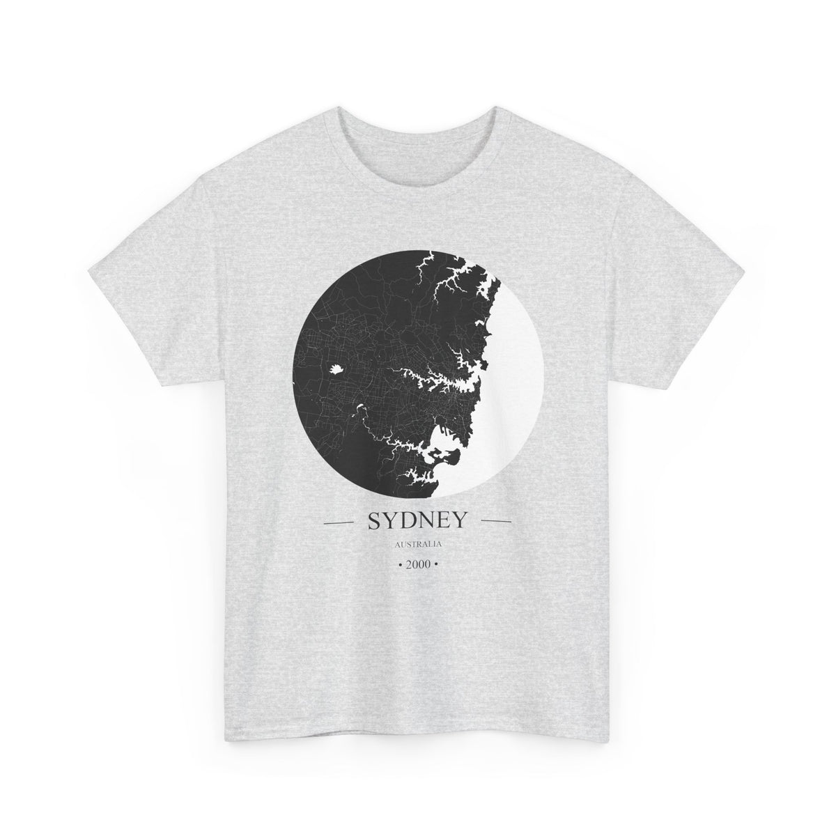 Sydney, Australia 2000 Olympic Host City Map Unisex Heavy Cotton Tee