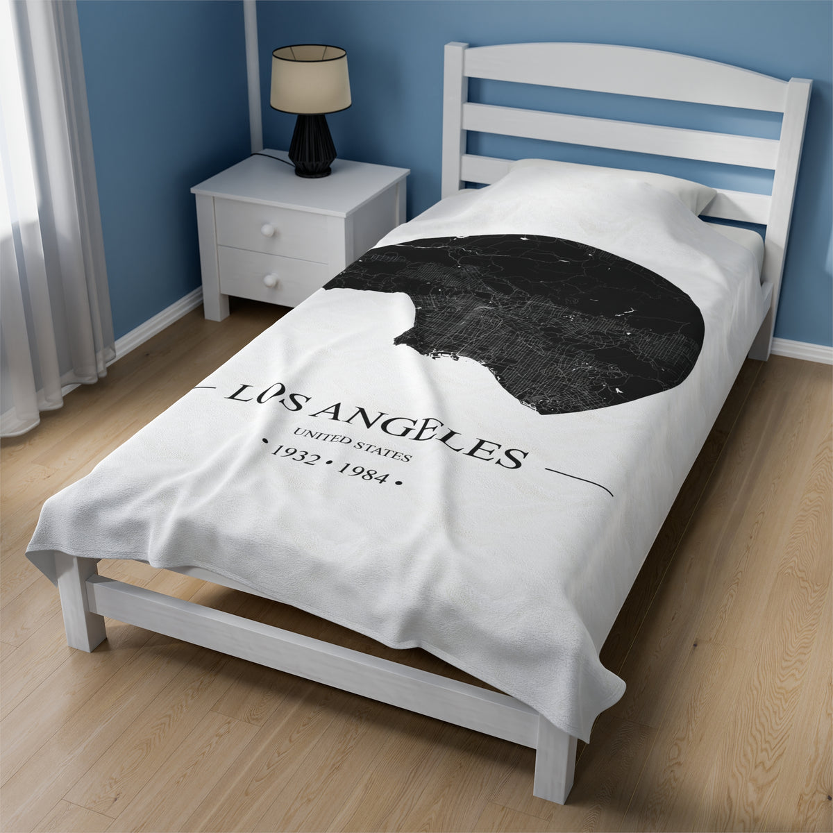 Los Angeles, United States 1932 & 1984 Olympic Host City Map Velveteen Plush Blanket