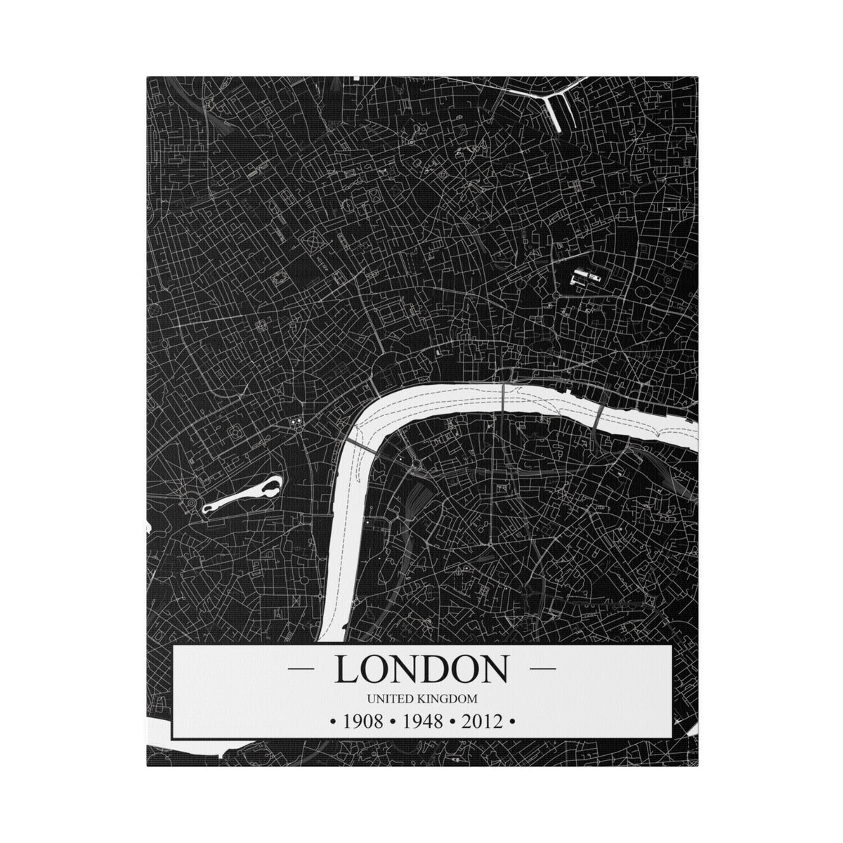 London, United Kingdom 1908, 1948 & 2012 Matte Canvas, Stretched, 0.75"