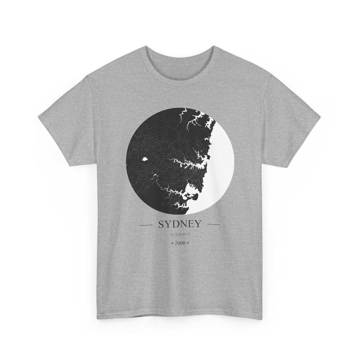 Sydney, Australia 2000 Olympic Host City Map Unisex Heavy Cotton Tee