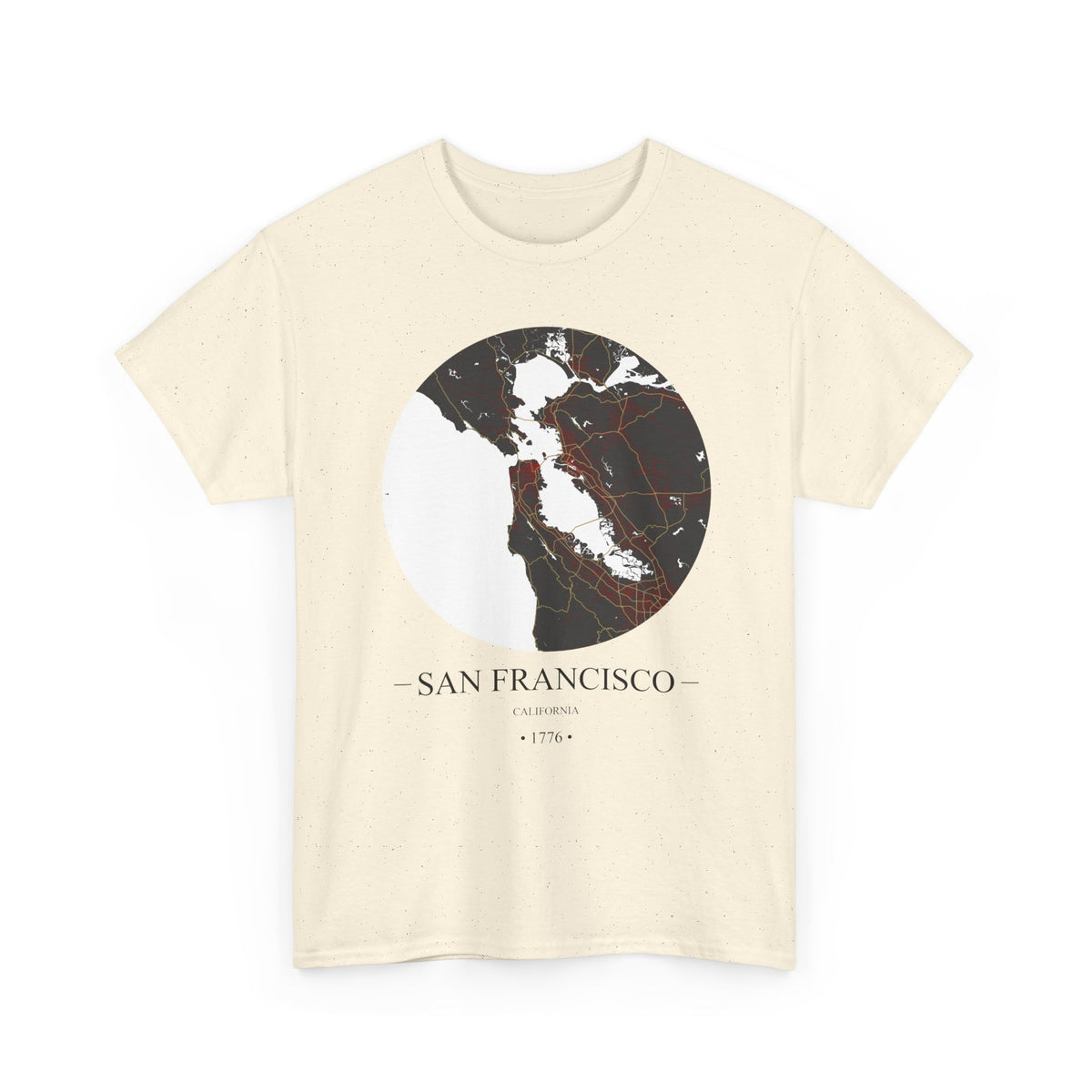 San Francisco, California 1776 Founders City Map Unisex Heavy Cotton Tee, Express Delivery available