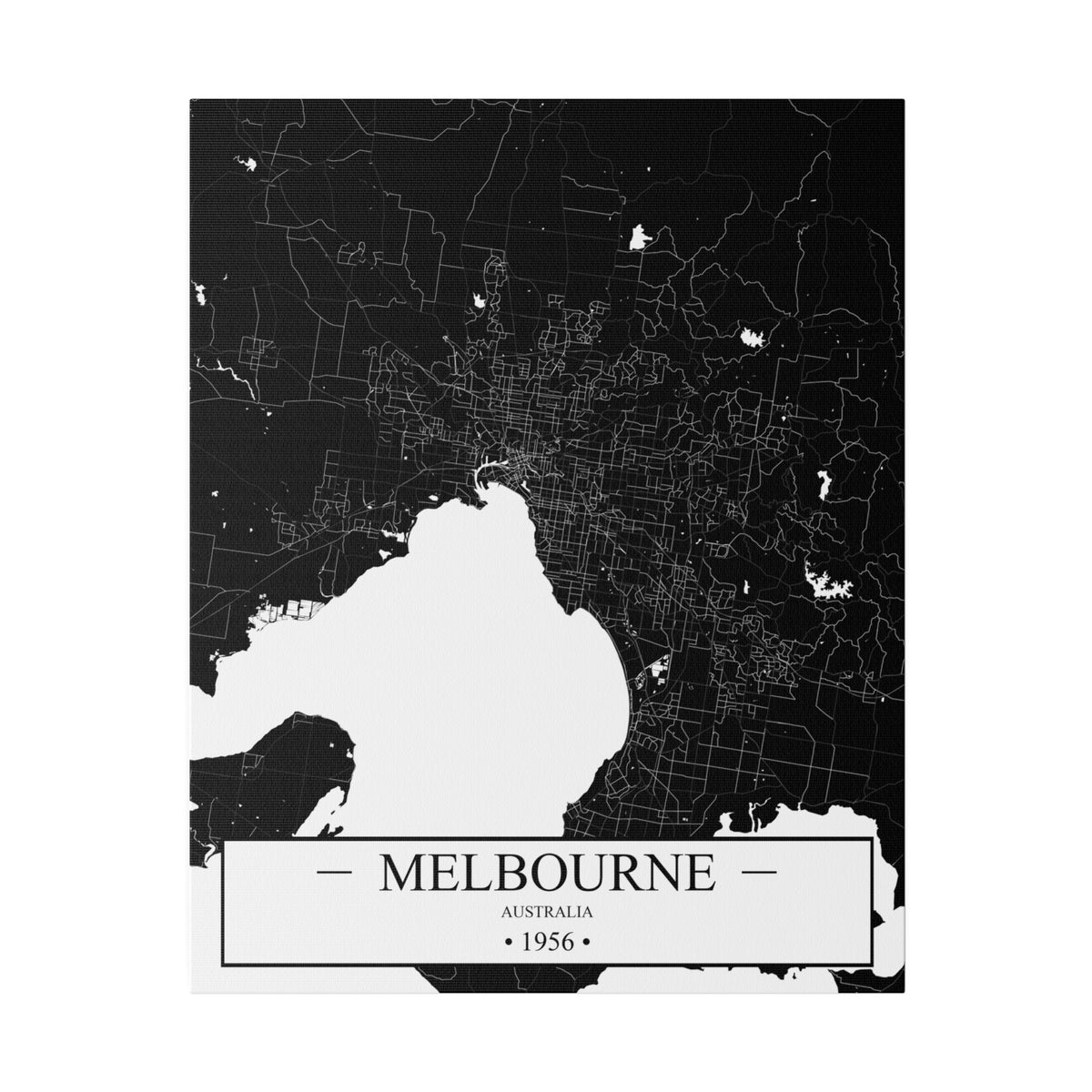 Melbourne, Australia 1956 Matte Canvas, Stretched, 0.75"