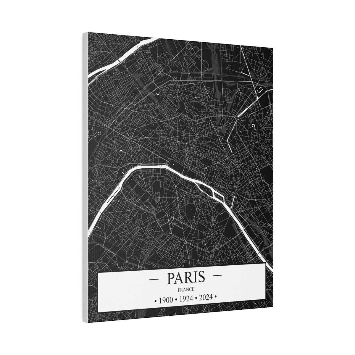 Paris, France 1900, 1924 & 2024 Matte Canvas, Stretched, 0.75"