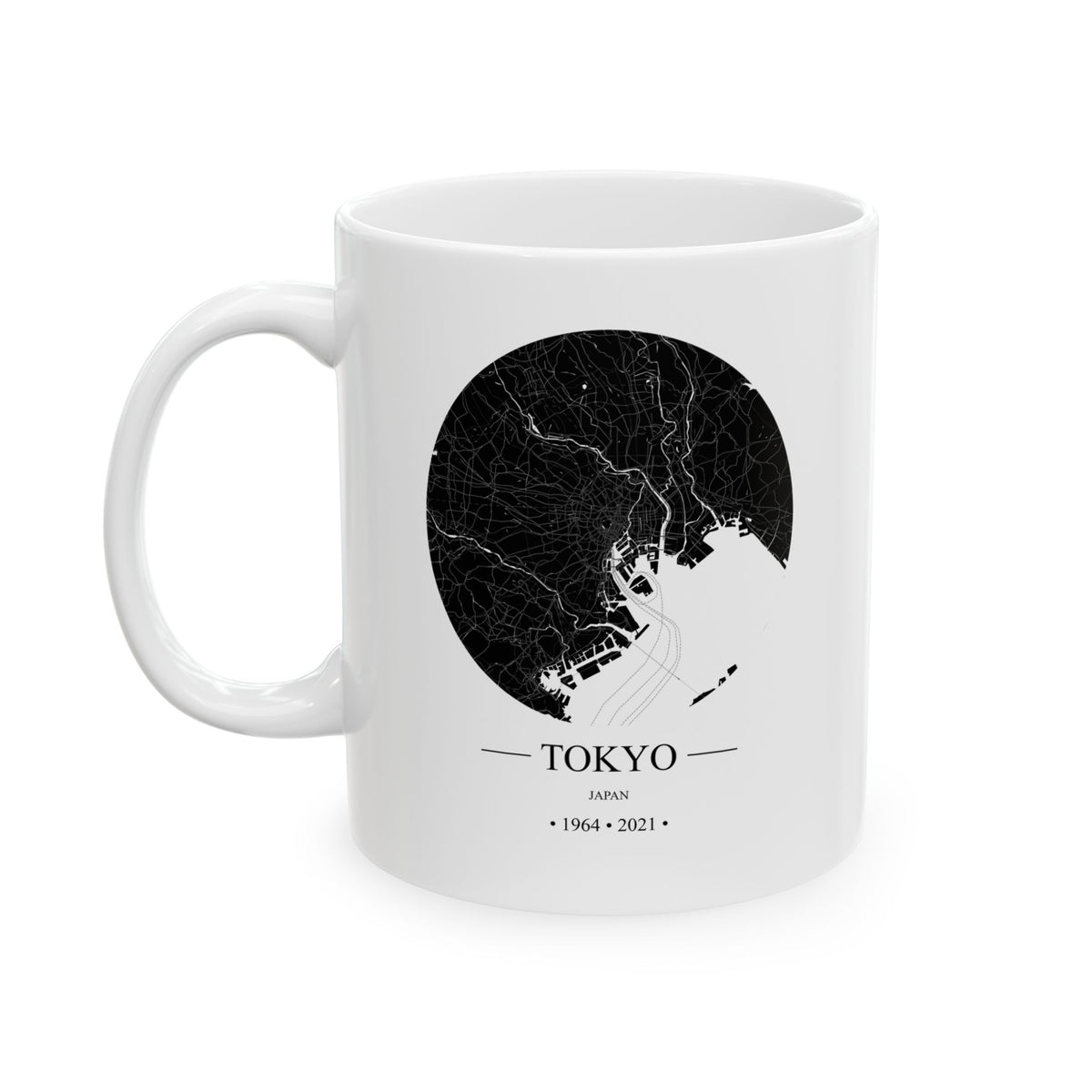 Tokyo, Japan 1964 & 2021 Olympics Ceramic Mug, (11oz, 15oz)