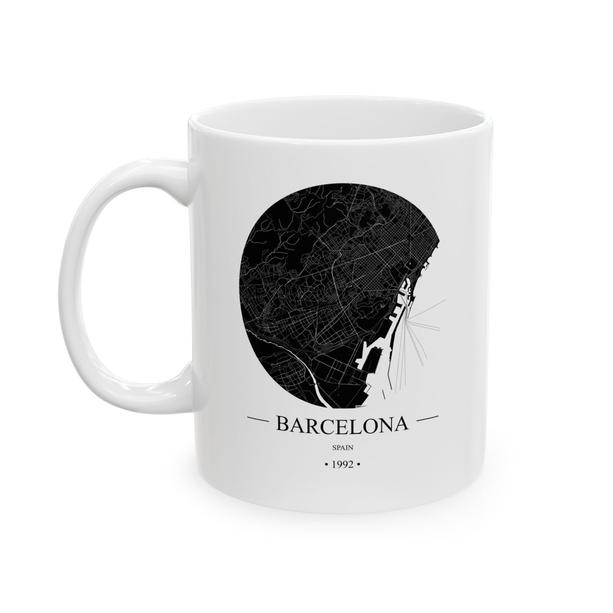 Barcelona, Spain 1992 Olympics Ceramic Mug, (11oz, 15oz)
