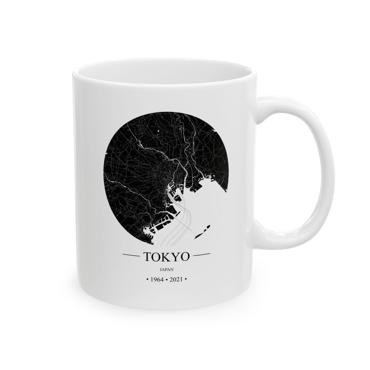 Tokyo, Japan 1964 & 2021 Olympics Ceramic Mug, (11oz, 15oz)