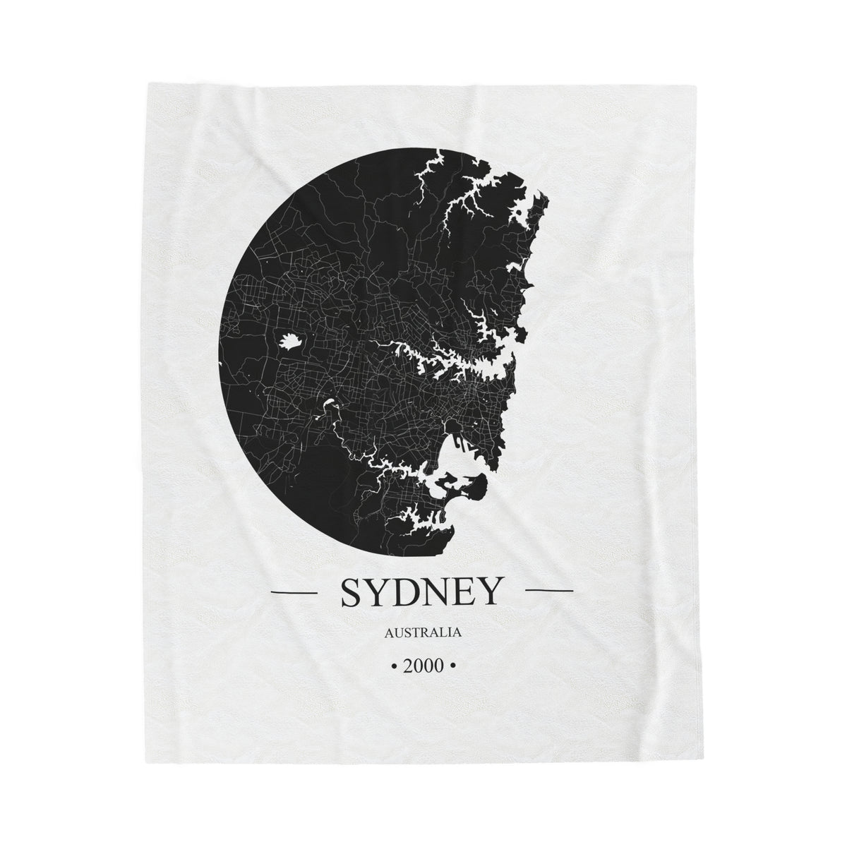 Sydney, Australia 2000 Olympic Host City Map Velveteen Plush Blanket