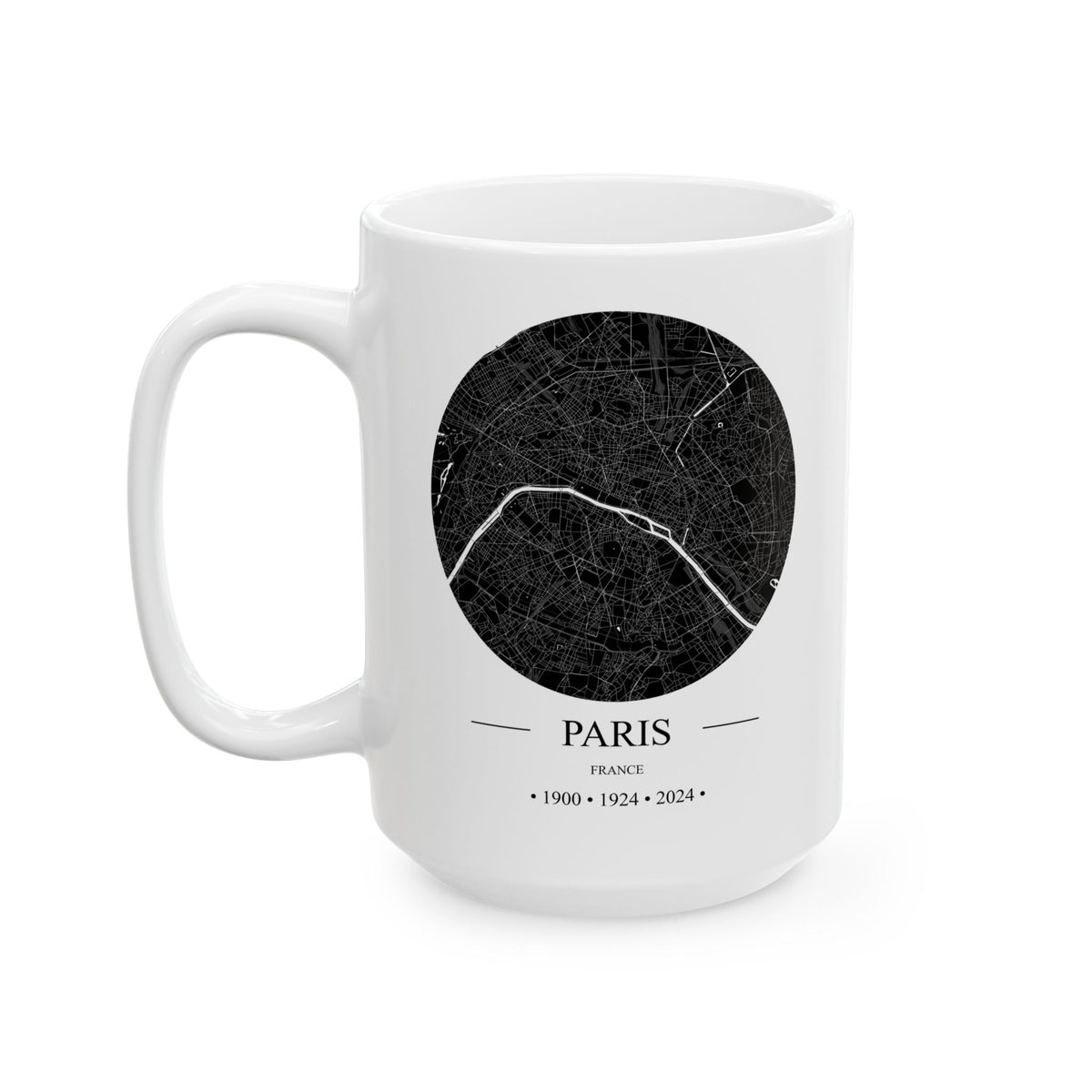 Paris, France 1900, 1924 & 2024 Olympics Ceramic Mug, (11oz, 15oz)