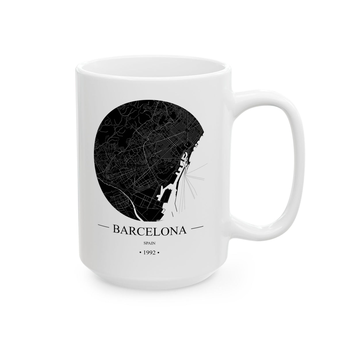 Barcelona, Spain 1992 Olympics Ceramic Mug, (11oz, 15oz)