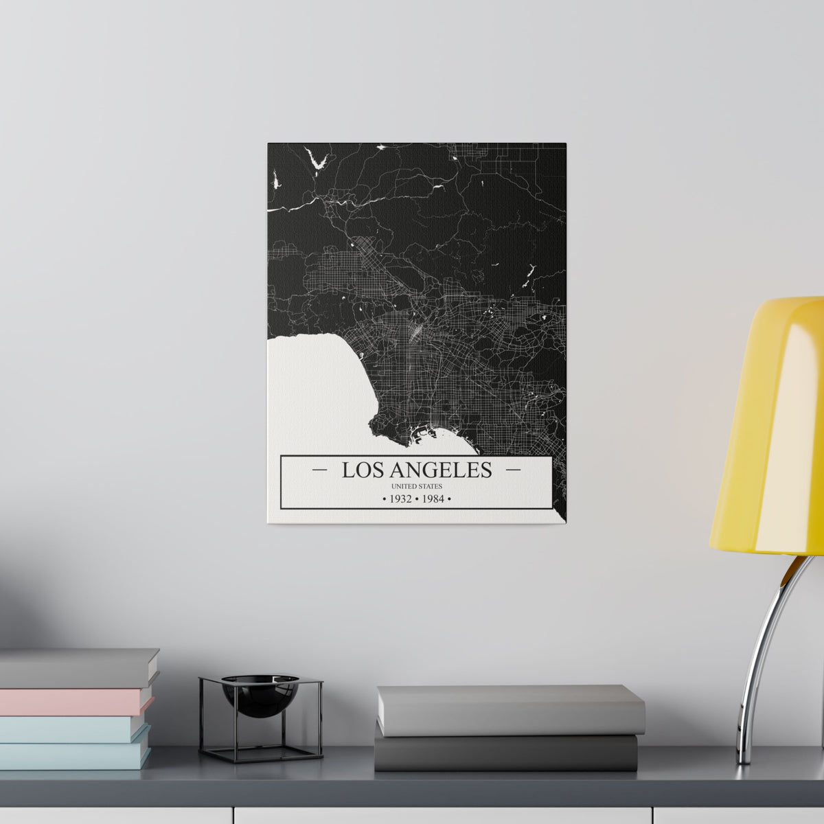 Los Angeles, United States 1932 & 1984 Matte Canvas, Stretched, 0.75"
