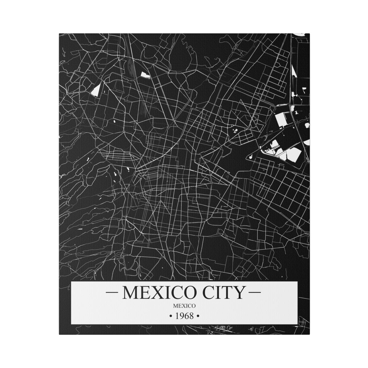 Mexico City, Mexico 1968 Matte Canvas, Stretched, 0.75"