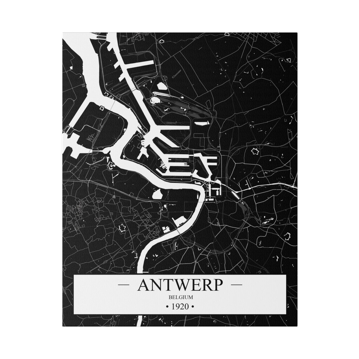 Antwerp, Belgium 1920 Matte Canvas, Stretched, 0.75"