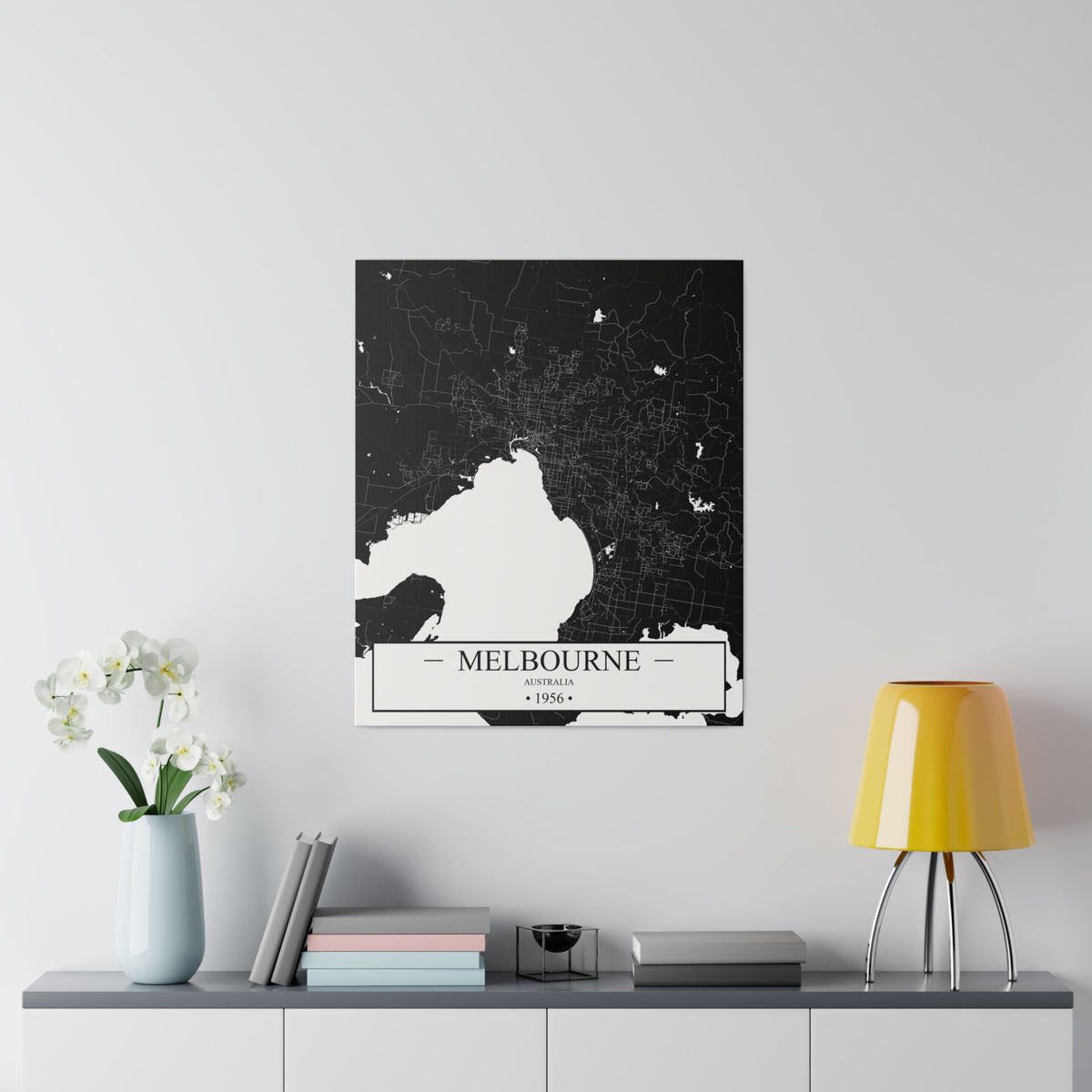 Melbourne, Australia 1956 Matte Canvas, Stretched, 0.75"