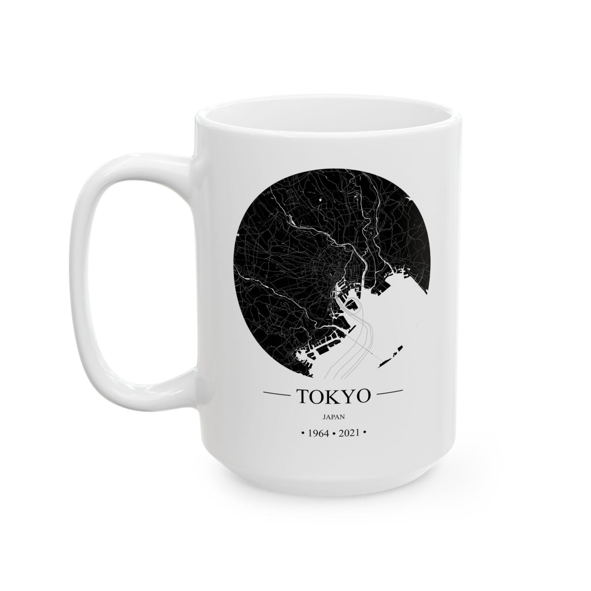 Tokyo, Japan 1964 & 2021 Olympics Ceramic Mug, (11oz, 15oz)