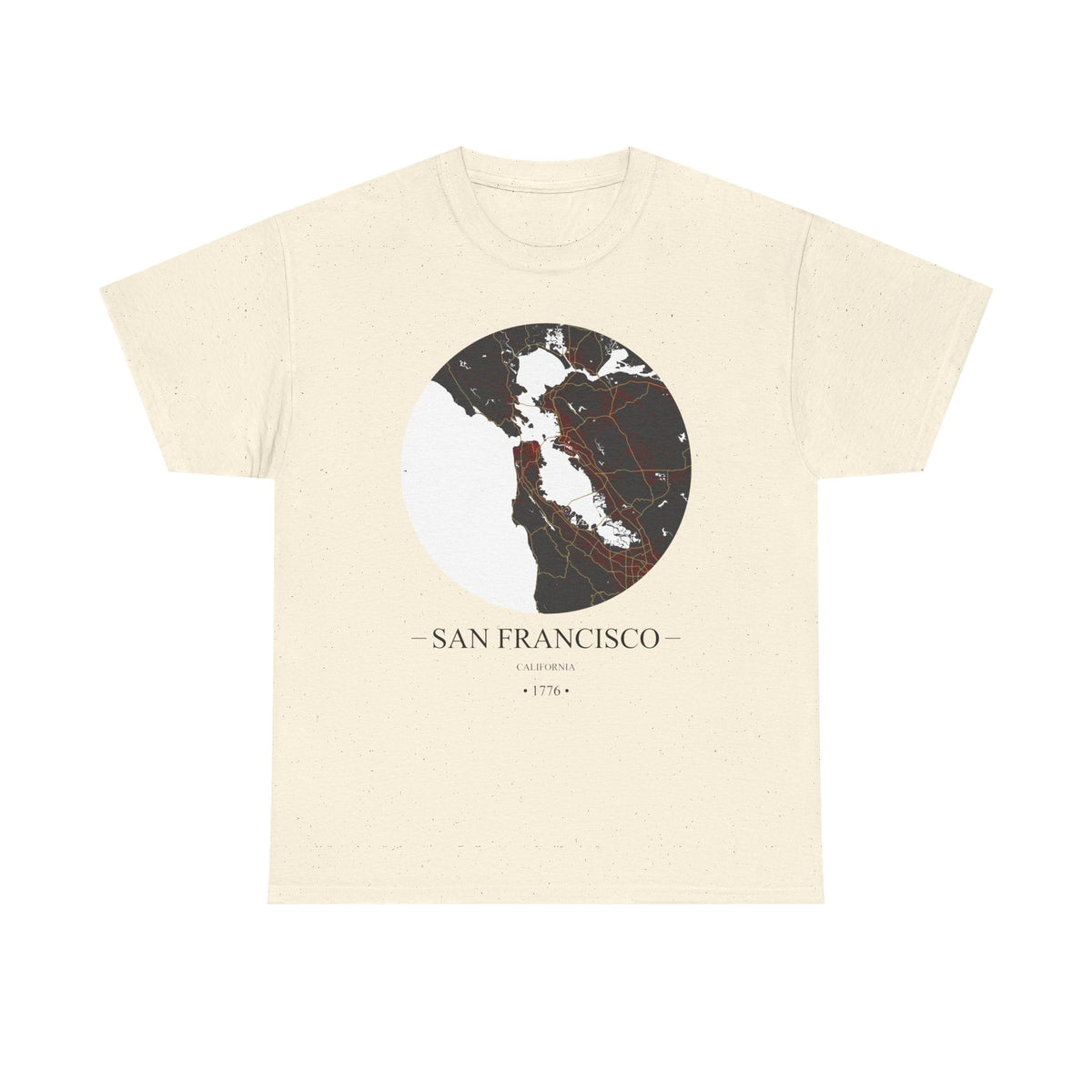 San Francisco, California 1776 Founders City Map Unisex Heavy Cotton Tee, Express Delivery available