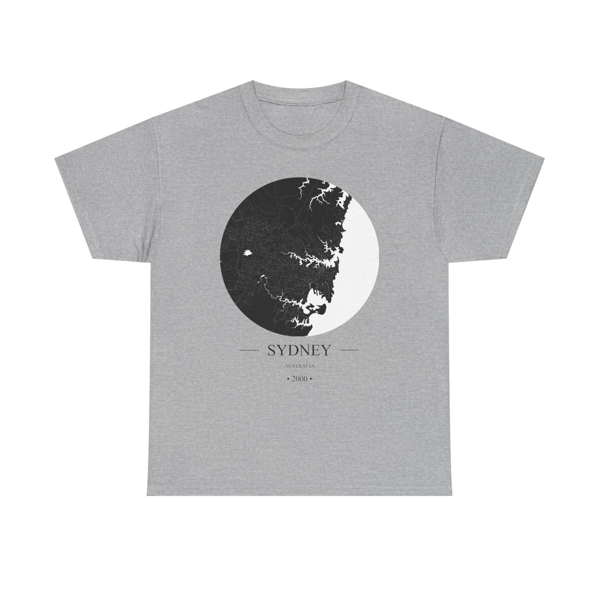 Sydney, Australia 2000 Olympic Host City Map Unisex Heavy Cotton Tee