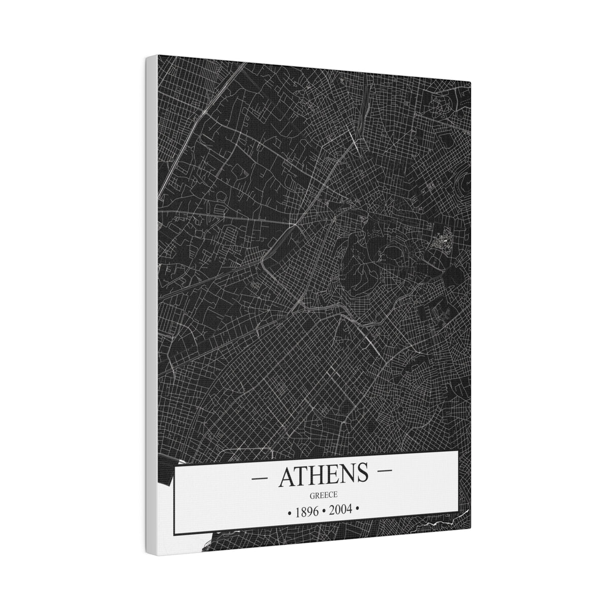 Athens, Greece 1896 & 2004 Matte Canvas, Stretched, 0.75"