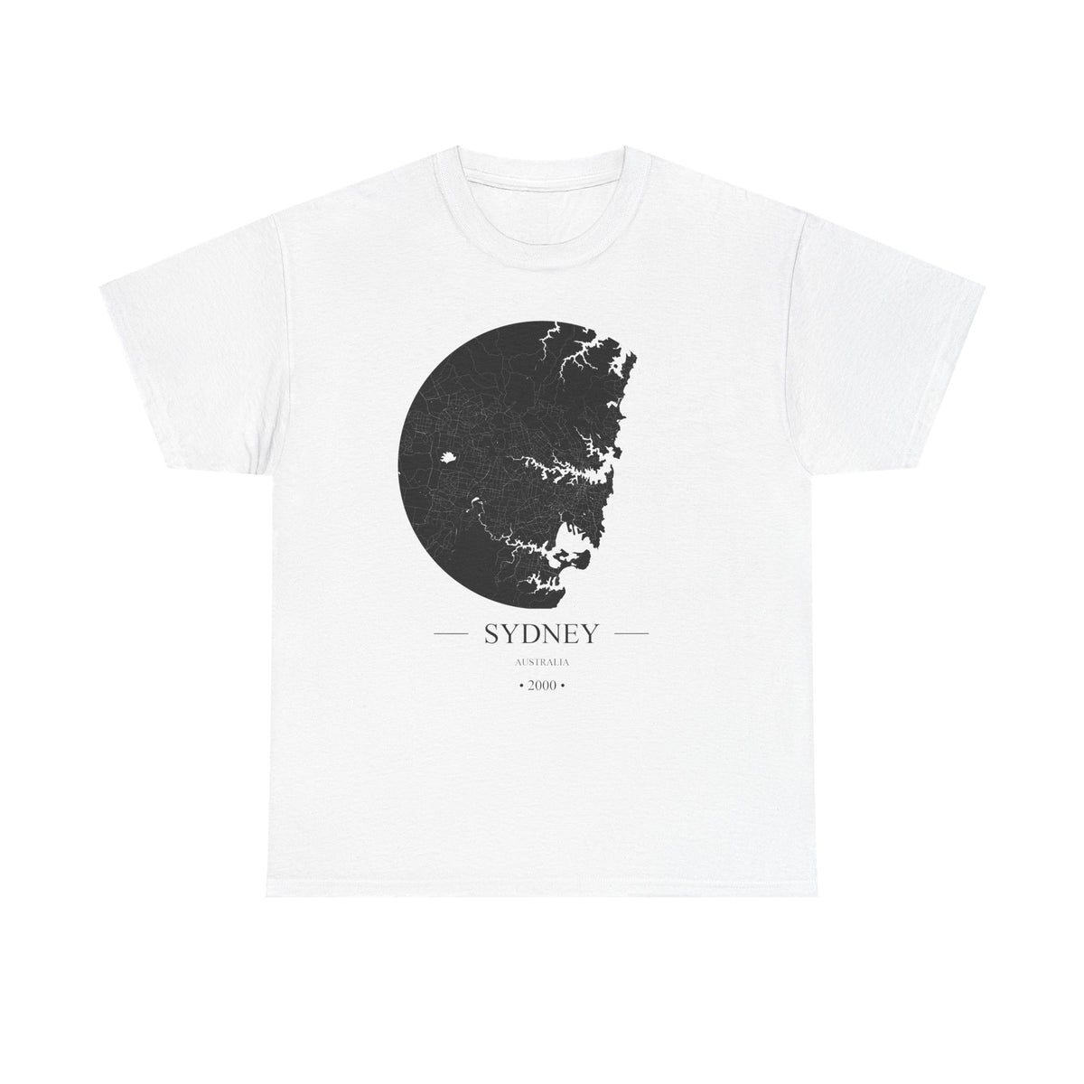 Sydney, Australia 2000 Olympic Host City Map Unisex Heavy Cotton Tee