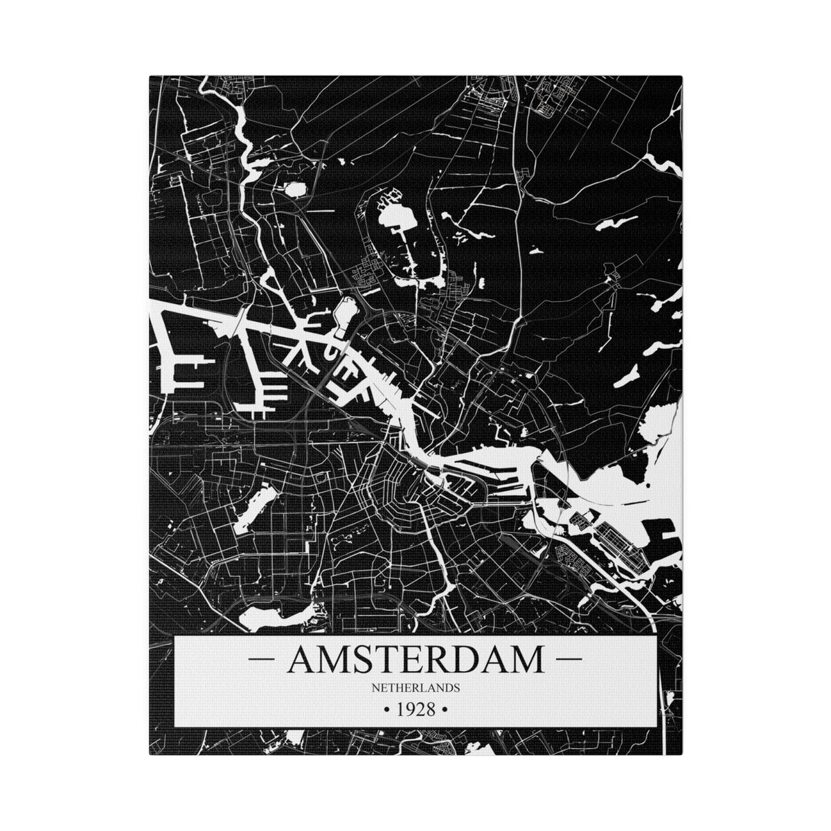 Amsterdam, Netherlands 1928 Matte Canvas, Stretched, 0.75"