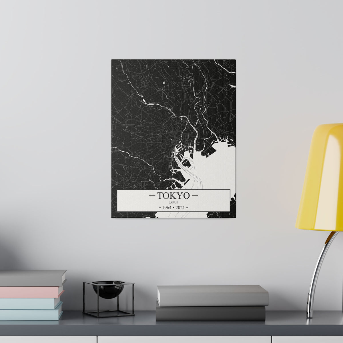 Tokyo, Japan 1964 & 2021 Matte Canvas, Stretched, 0.75"