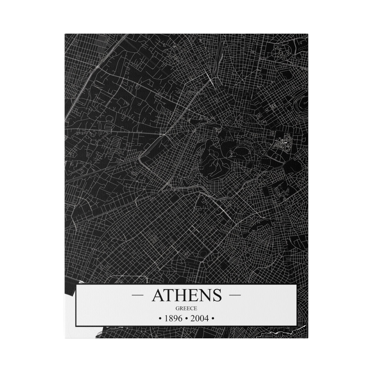 Athens, Greece 1896 & 2004 Matte Canvas, Stretched, 0.75"