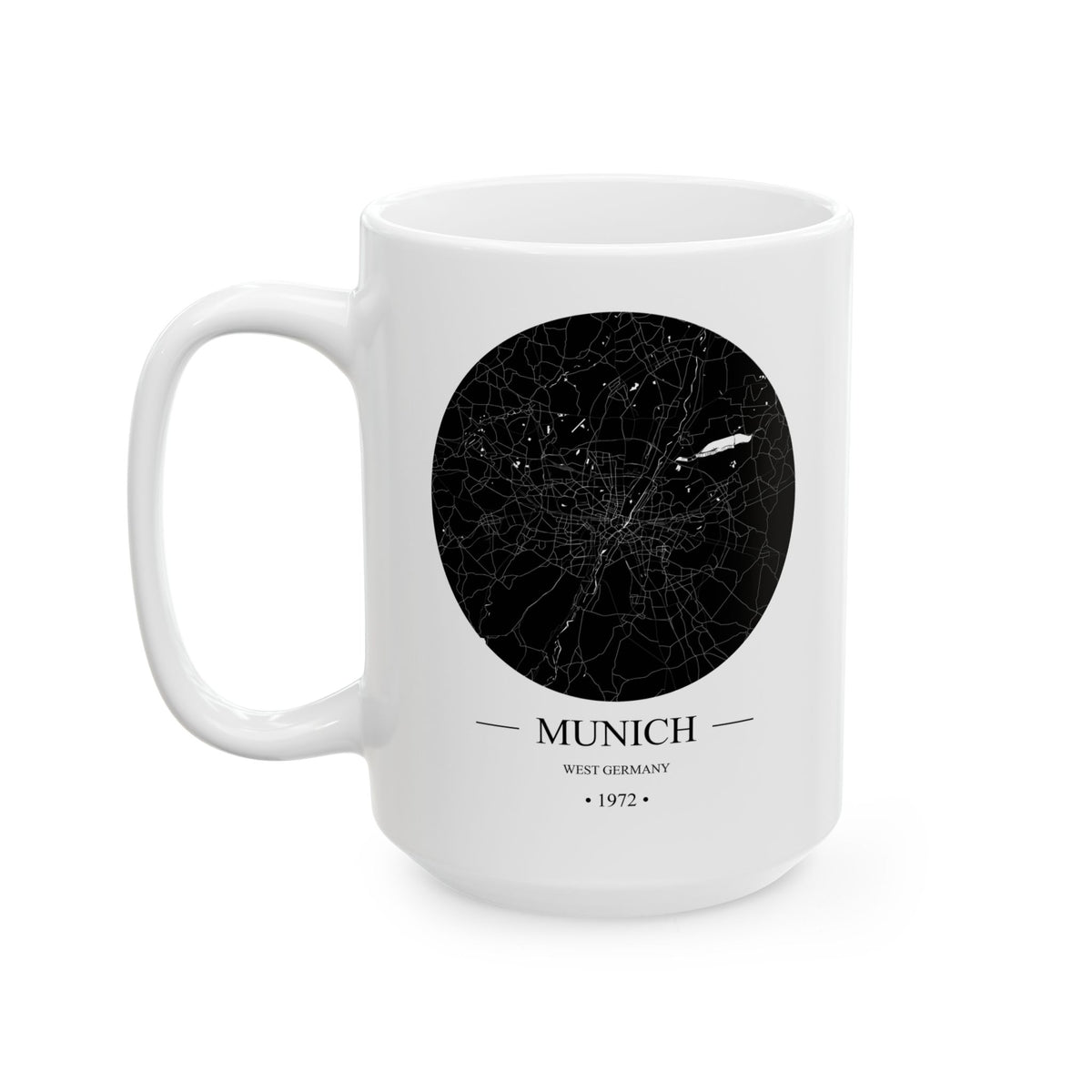 Munich, West Germany 1972 Olympics Ceramic Mug, (11oz, 15oz)
