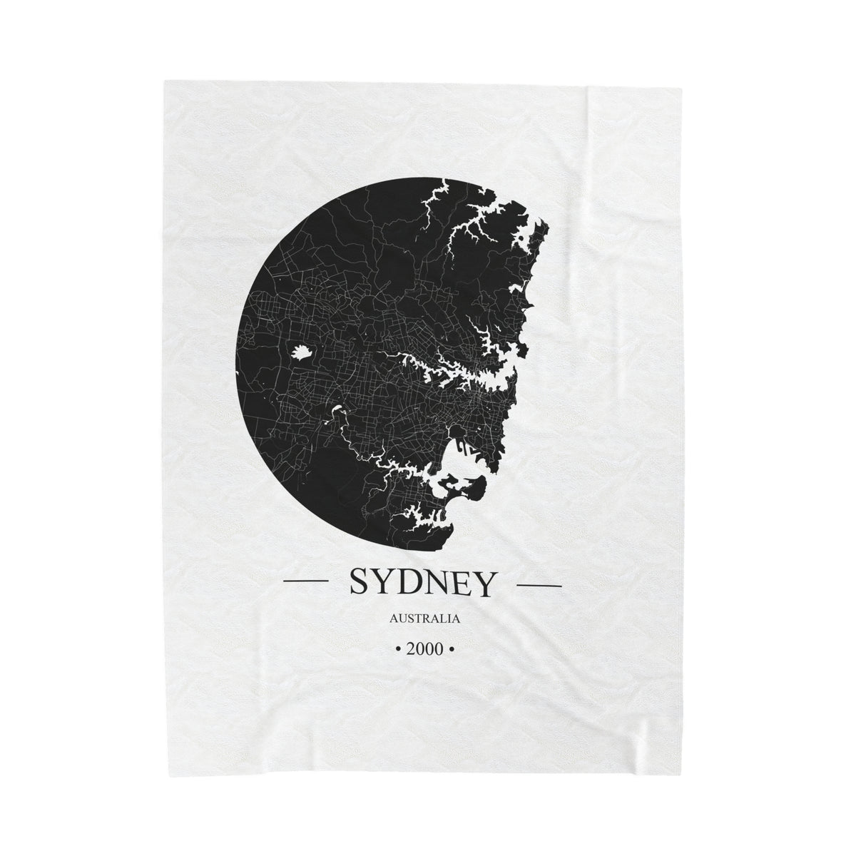 Sydney, Australia 2000 Olympic Host City Map Velveteen Plush Blanket