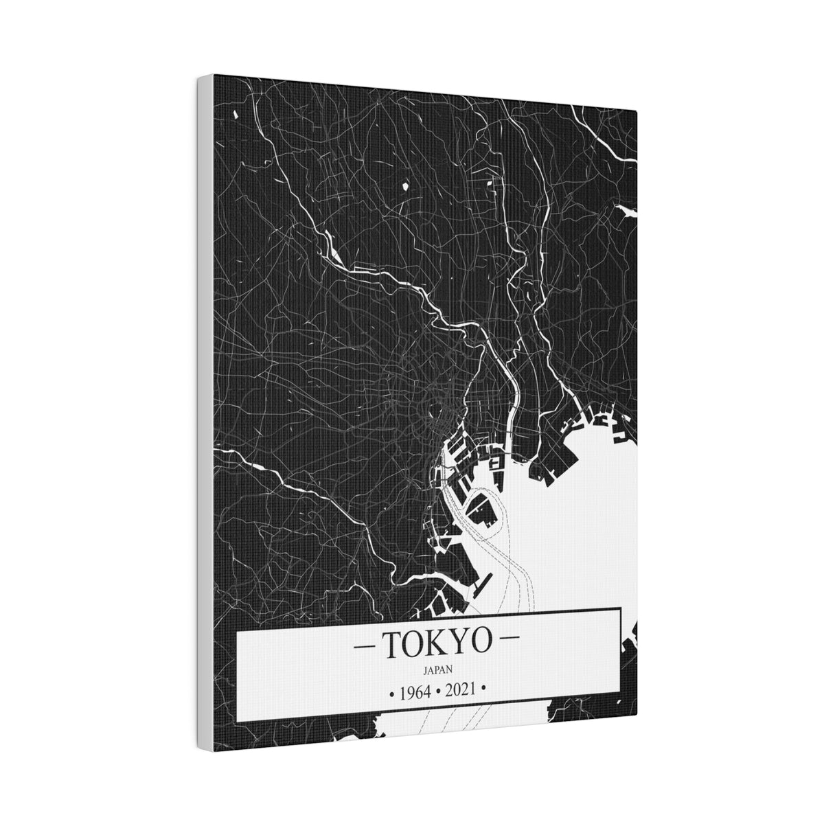 Tokyo, Japan 1964 & 2021 Matte Canvas, Stretched, 0.75"