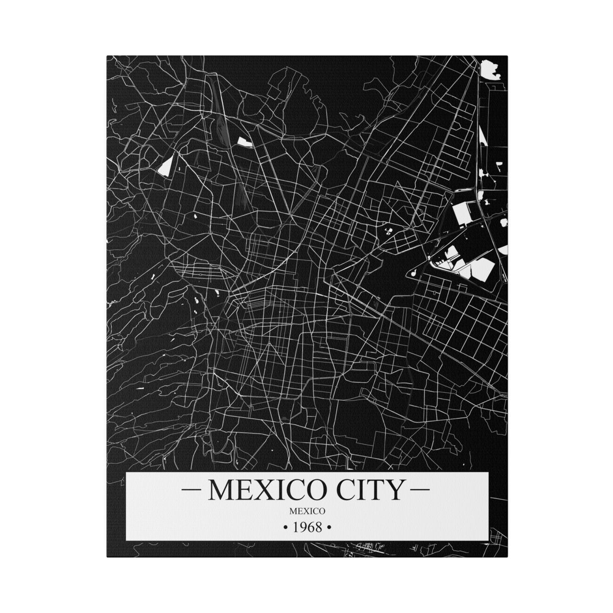Mexico City, Mexico 1968 Matte Canvas, Stretched, 0.75"