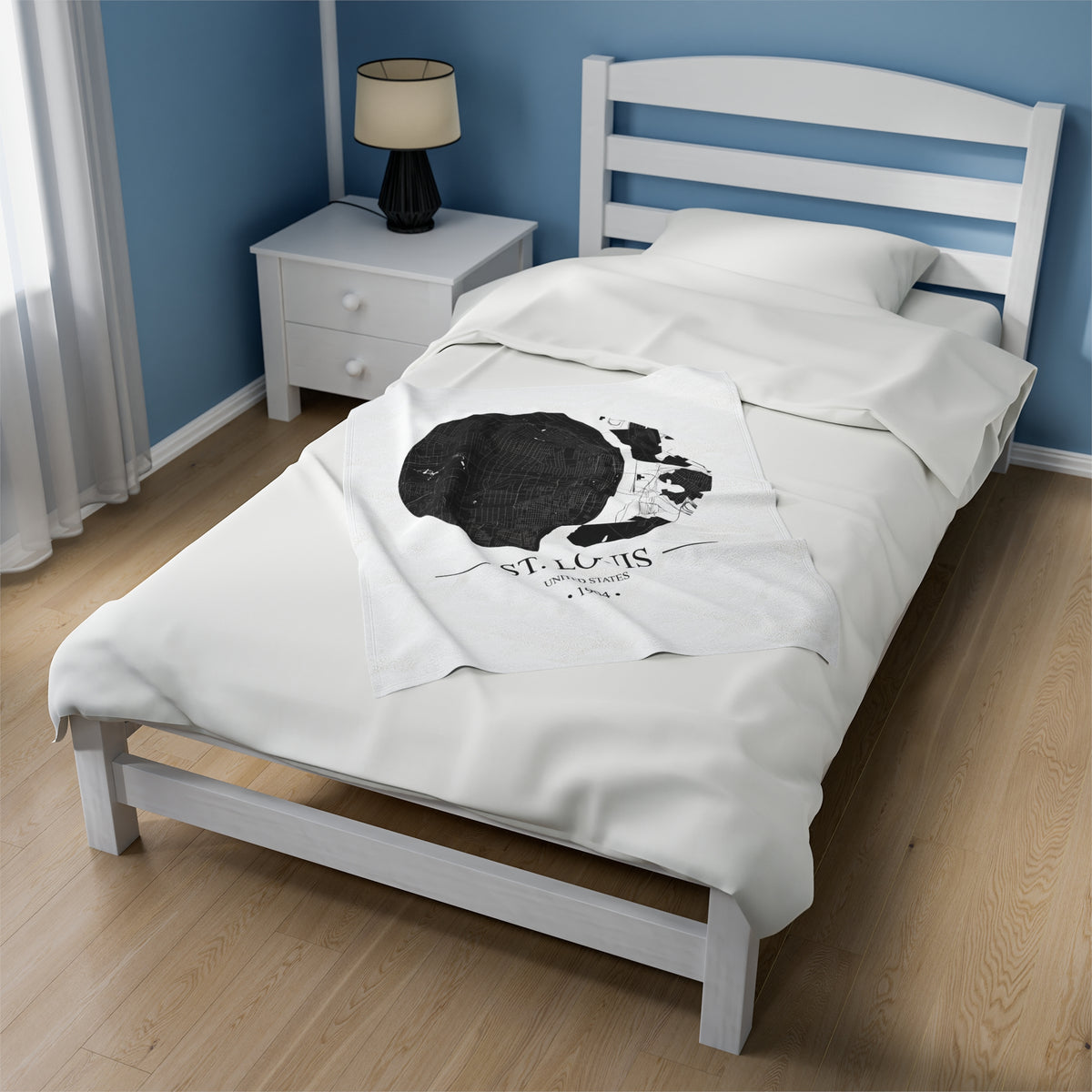 St. Louis, United States 1904 Olympic Host City Map Velveteen Plush Blanket