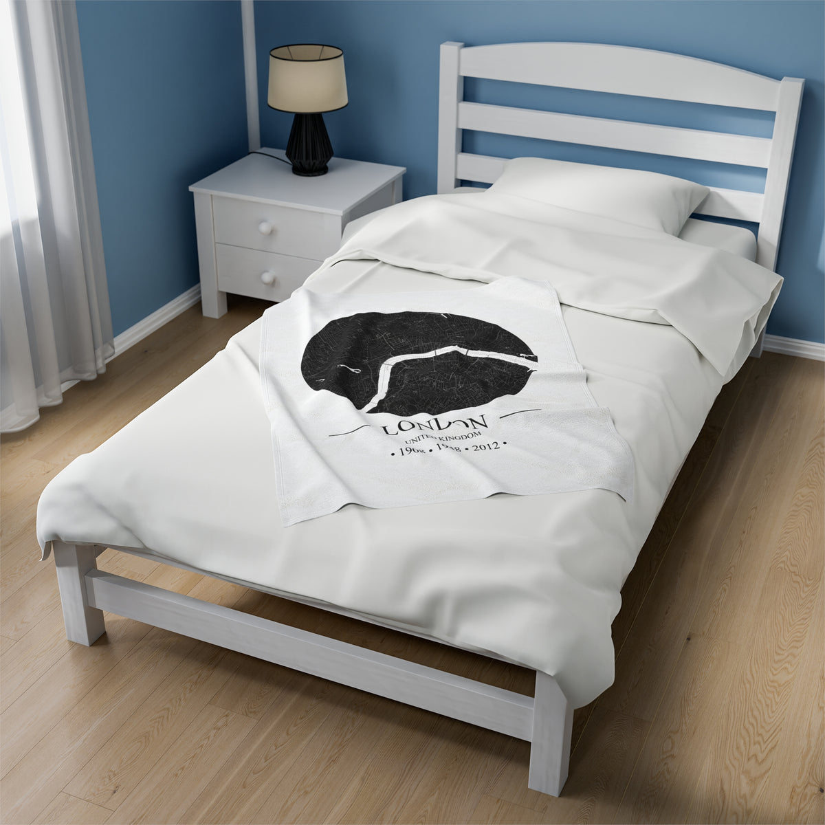 London, United Kingdom 1908, 1948 & 2012 Olympic Host City Map Velveteen Plush Blanket