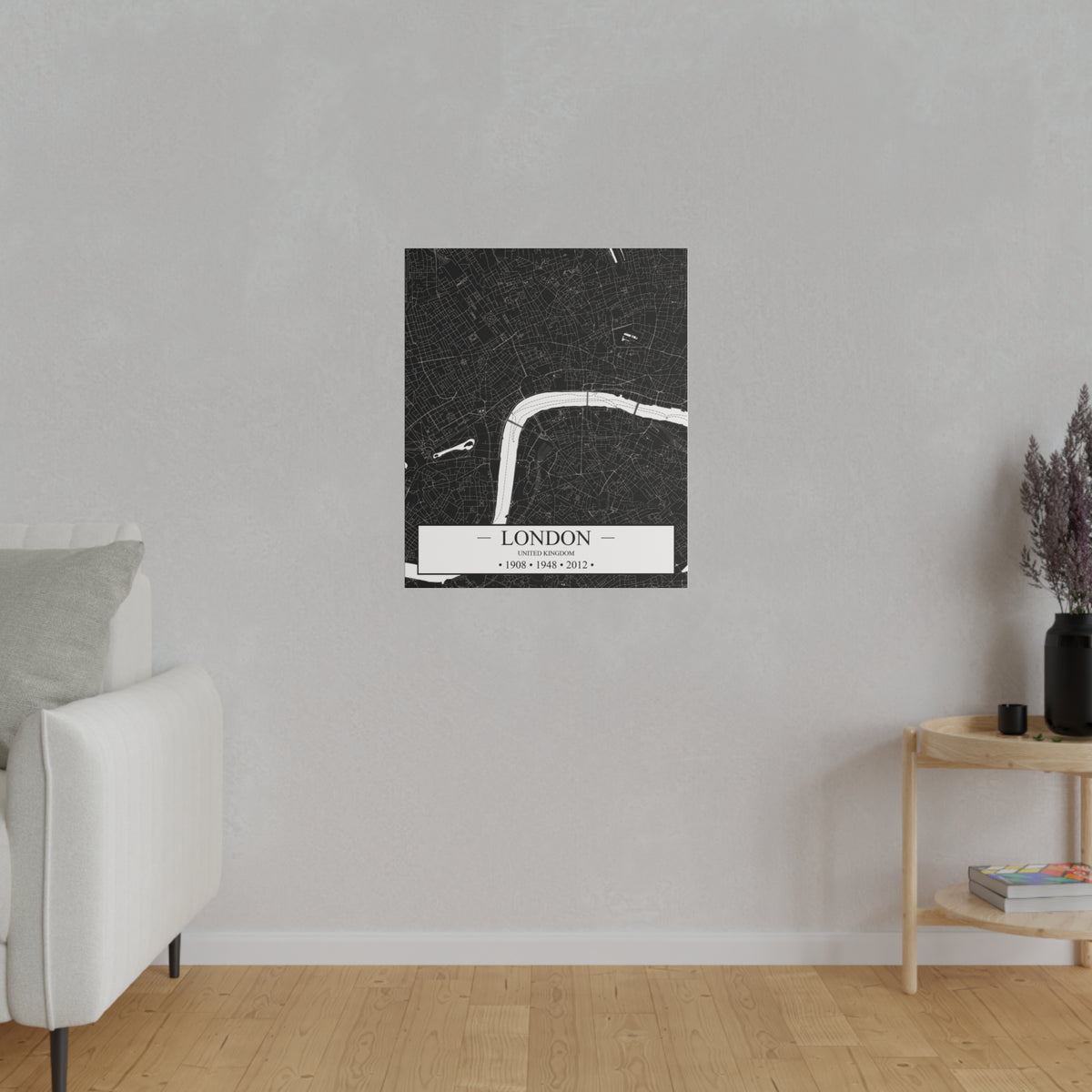 London, United Kingdom 1908, 1948 & 2012 Matte Canvas, Stretched, 0.75"