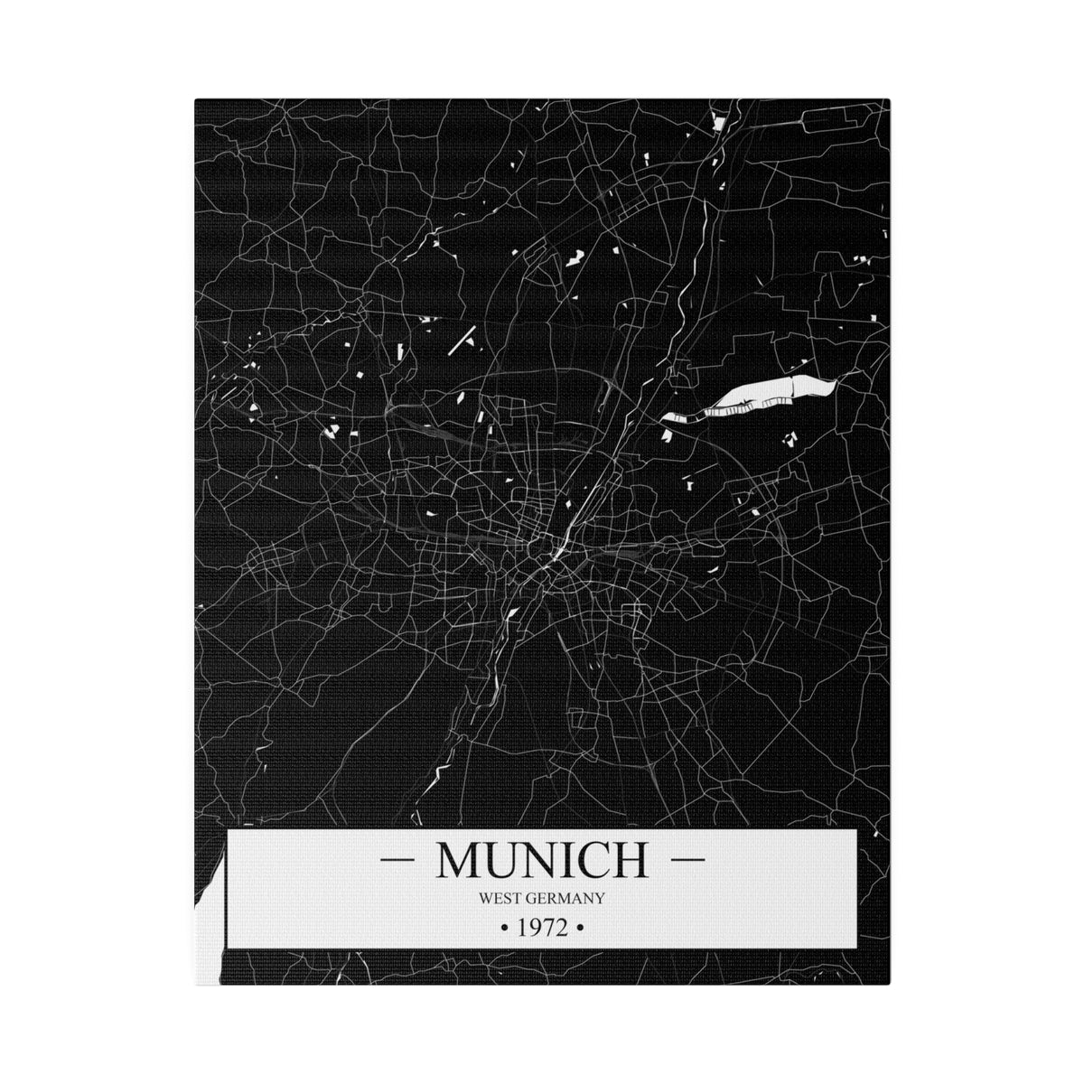 Munich, West Germany 1972 Matte Canvas, Stretched, 0.75"
