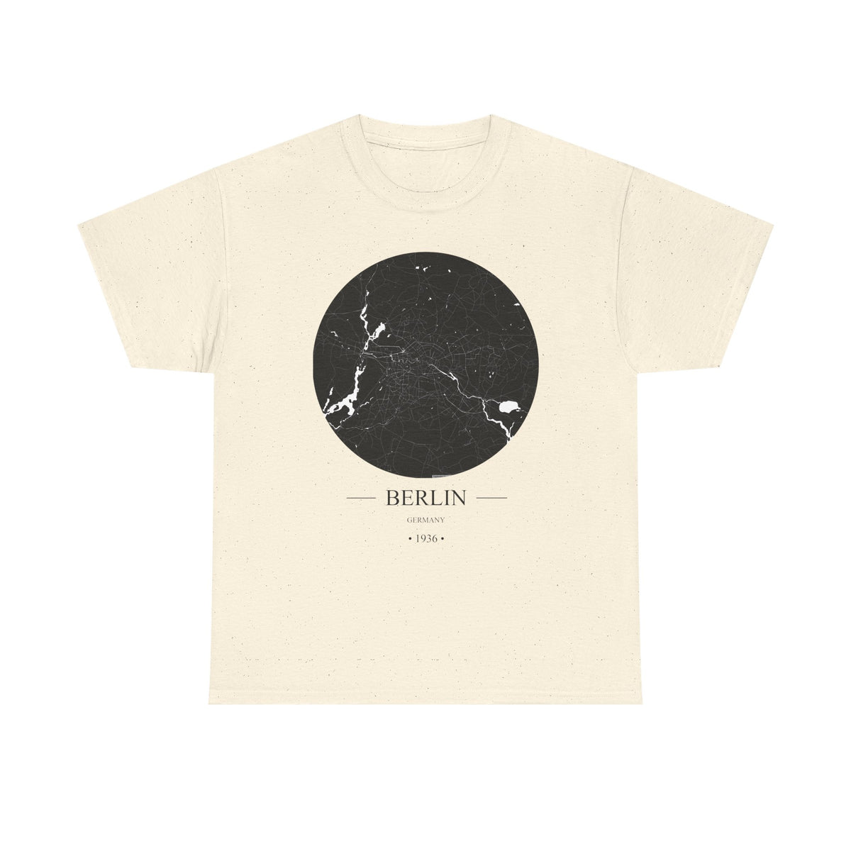Berlin, Germany 1936 Olympic Host City Map Unisex Heavy Cotton Tee