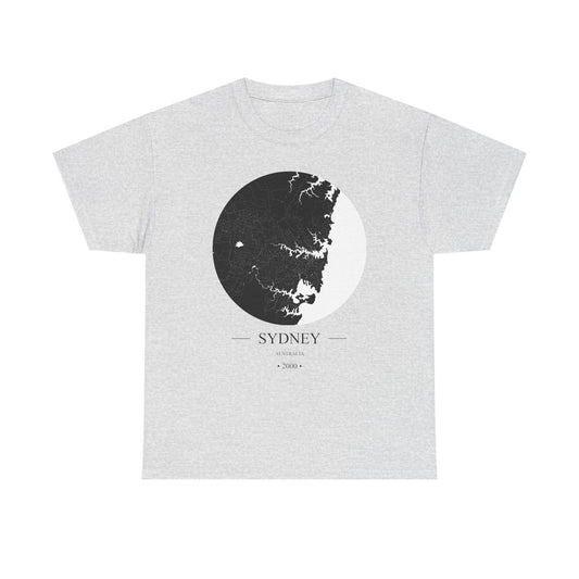 Sydney, Australia 2000 Olympic Host City Map Unisex Heavy Cotton Tee