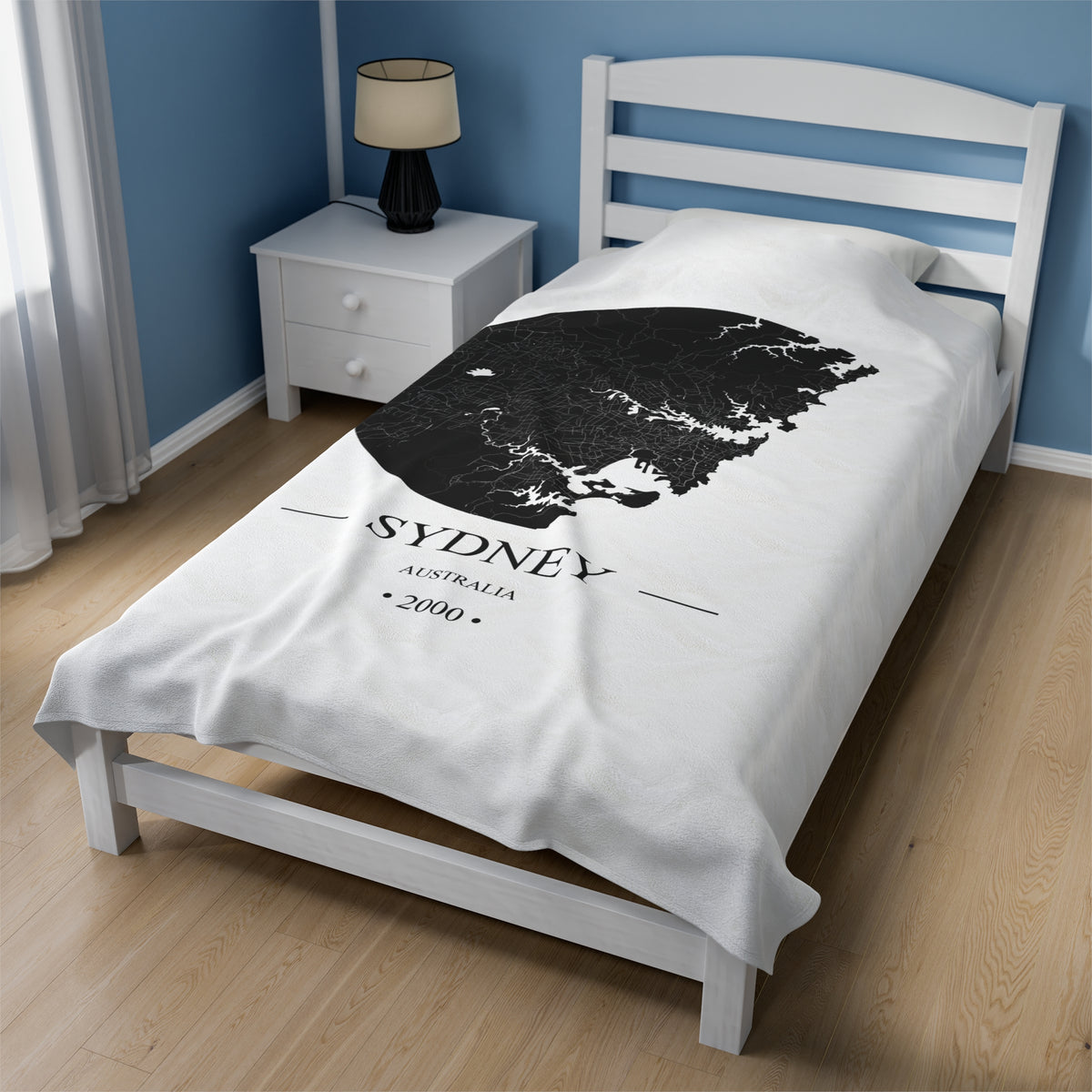 Sydney, Australia 2000 Olympic Host City Map Velveteen Plush Blanket