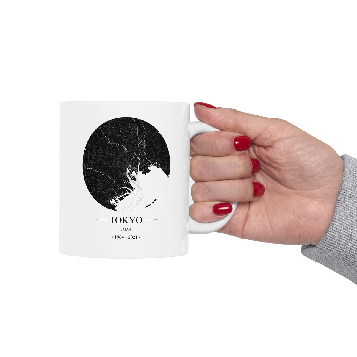 Tokyo, Japan 1964 & 2021 Olympics Ceramic Mug, (11oz, 15oz)