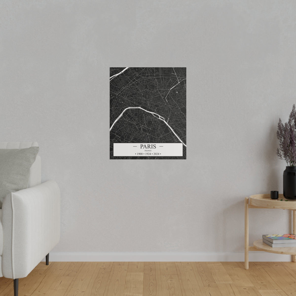 Paris, France 1900, 1924 & 2024 Matte Canvas, Stretched, 0.75"