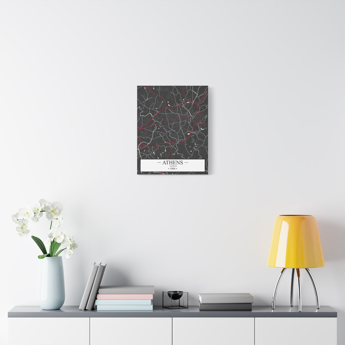 Athens, Georgia 1806 Founders City Map, Matte Canvas Print (Stretched, 1.25")