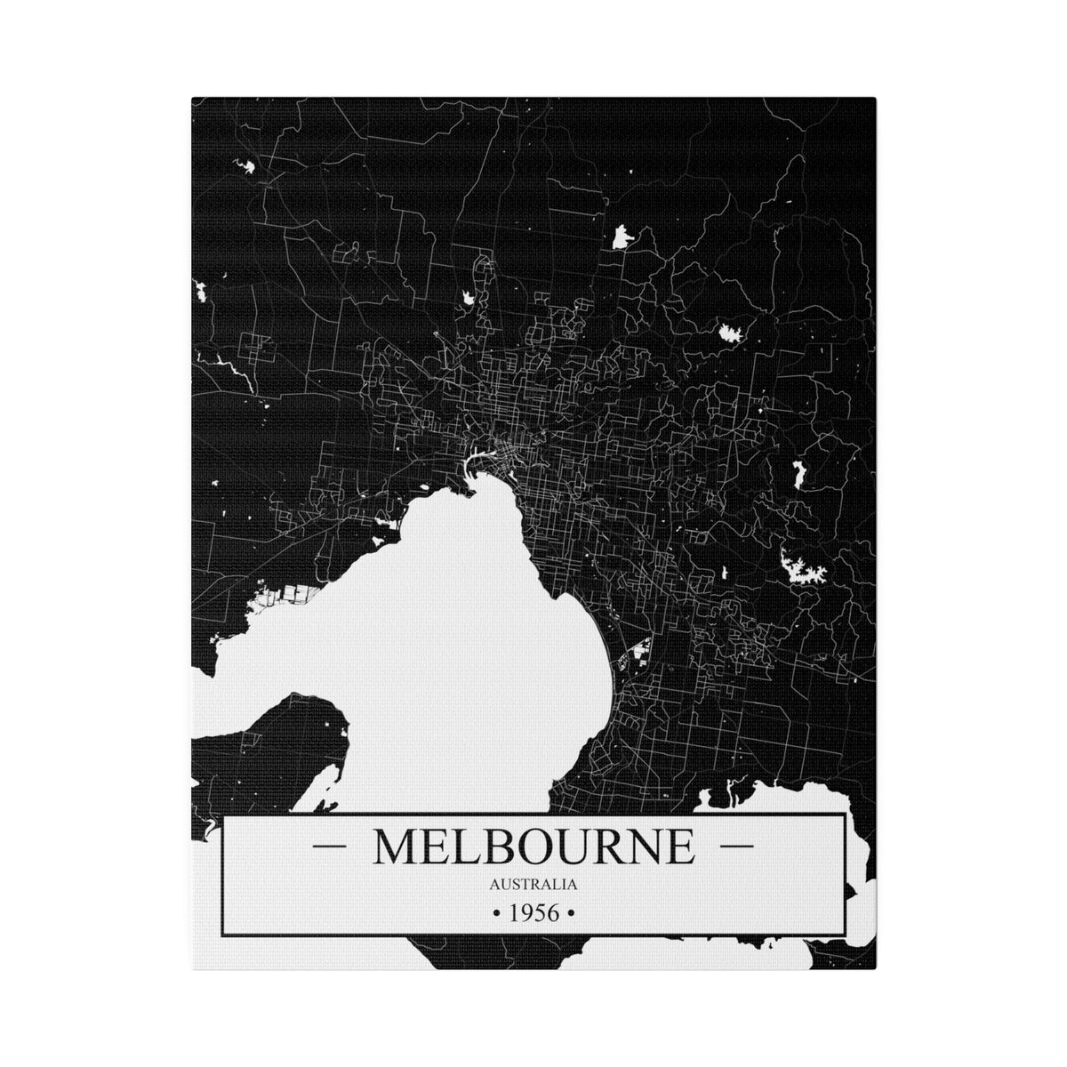 Melbourne, Australia 1956 Matte Canvas, Stretched, 0.75"