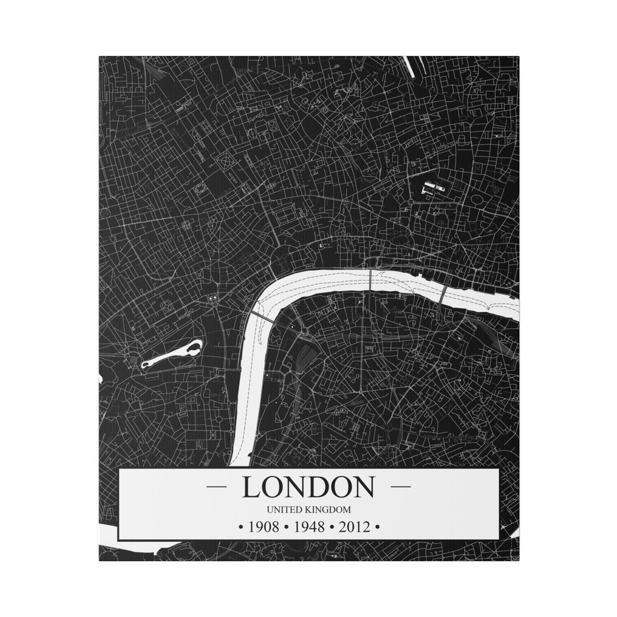 London, United Kingdom 1908, 1948 & 2012 Matte Canvas, Stretched, 0.75"