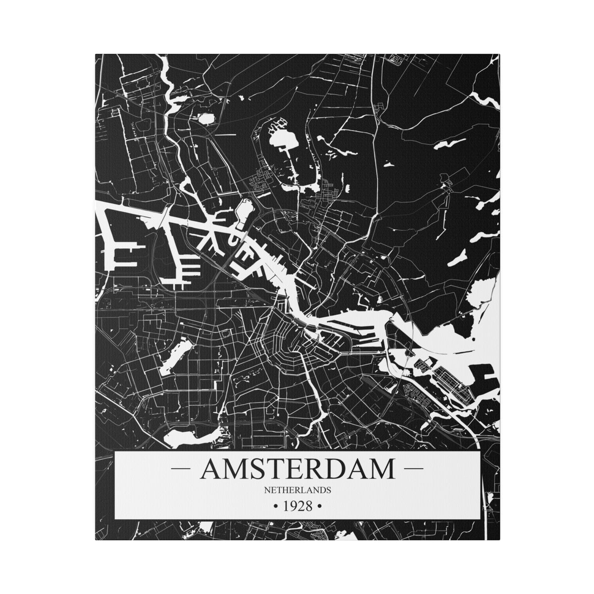 Amsterdam, Netherlands 1928 Matte Canvas, Stretched, 0.75"