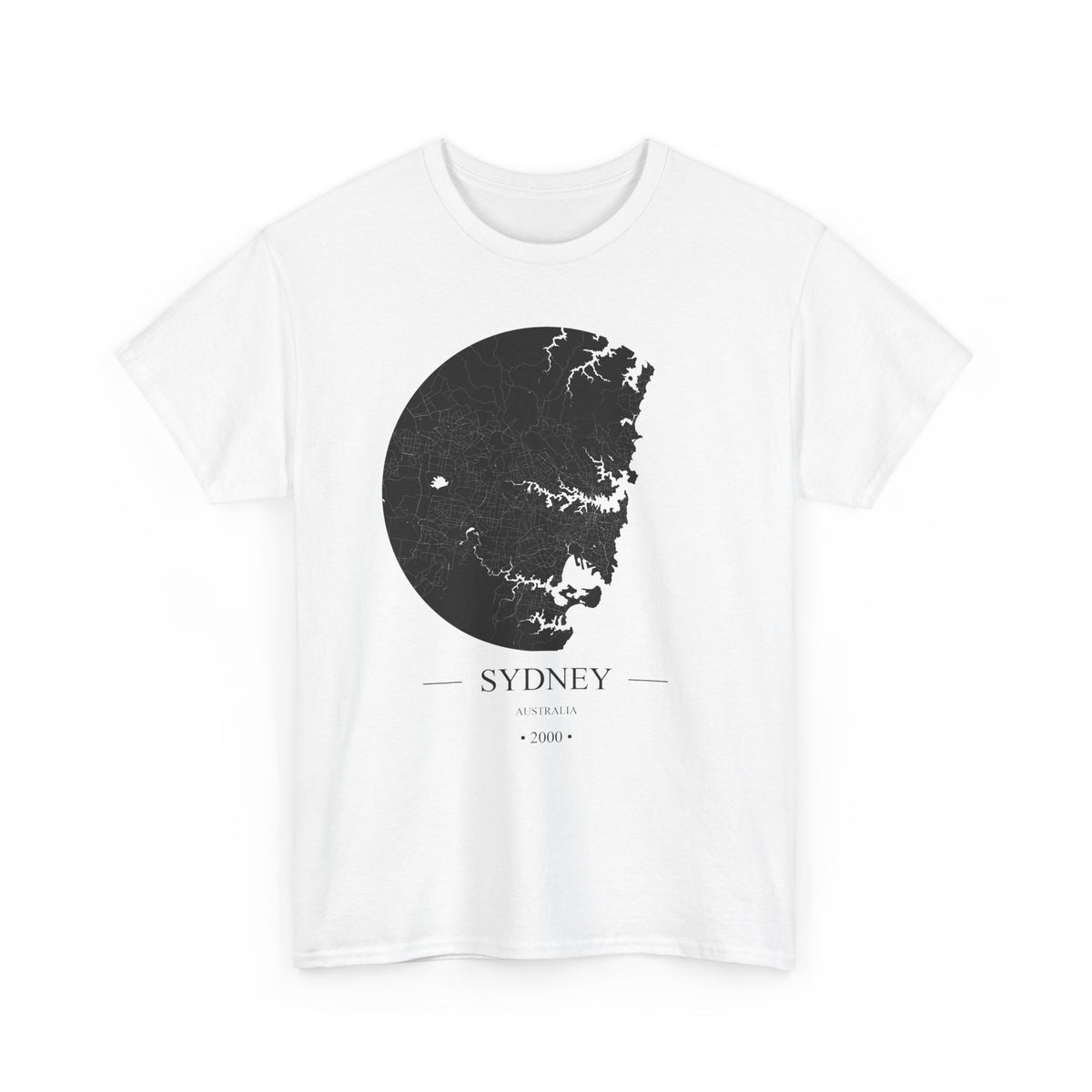 Sydney, Australia 2000 Olympic Host City Map Unisex Heavy Cotton Tee
