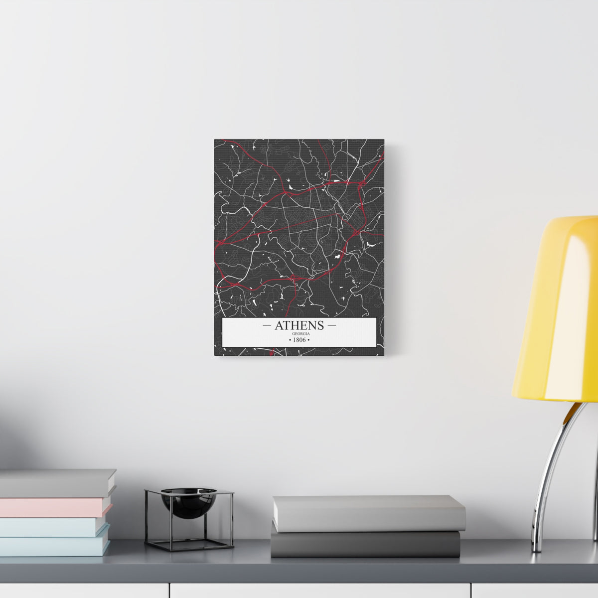 Athens, Georgia 1806 Founders City Map, Matte Canvas Print (Stretched, 1.25")